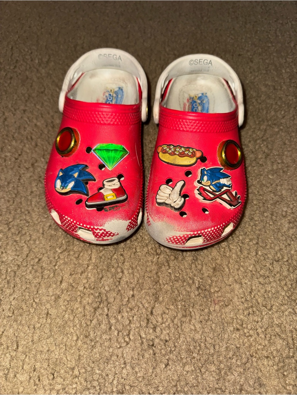 CROCS Kids Red Sonic Character Clogs